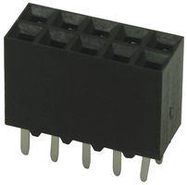 CONNECTOR, RCPT, 10POS, 2ROW, 2.54MM