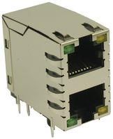 CONNECTOR, RJ45, JACK, 2PORT, 8P8C, CAT5