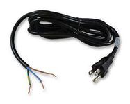 POWER CORD, NEMA 5/15P-FREE END, 9.833FT