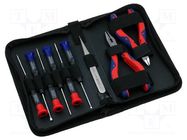 Kit: general purpose; bag; 9pcs. GOLDTOOL