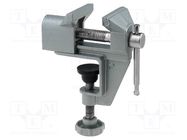 Vice; aluminium alloy; Jaws width: 40mm; mini; H: 100mm; 160g GOLDTOOL