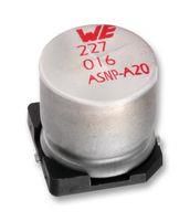 CAPACITOR, 22UF, 35VDC, ALUM ELECT, SMD