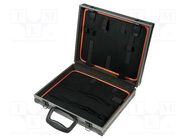 Case; tool case; black; plastic; Body dim: 280x330x80mm GOLDTOOL