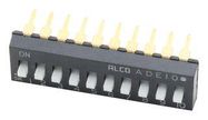 DIP SWITCH, 10POS, SPST, SLIDE