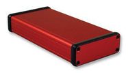 PCB BOX ENCLOSURE, ALUM, RED