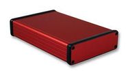 PCB BOX ENCLOSURE, ALUM, RED