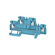 Multi-tier modular terminal, PUSH IN, blue, 1.5 mm², 500 V, Number of connections: 4, Number of levels: 2, TS 35, V-0 Weidmuller