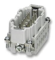 RECTANGULAR MALE INSERT, 10POS, SCREW