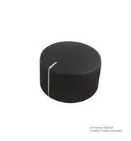 ROUND KNOB, KMK25, BLACK, 6MM, SPLINE