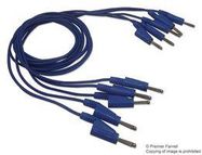 TEST LEAD SET, BANANA PLUG, BLUE, 1M