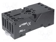 Socket; PIN: 8; 10A; 250VAC; on panel,for DIN rail mounting; octal RELPOL