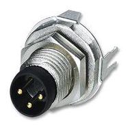 SENSOR CONNECTOR, M8, PLUG, 3P, PANEL