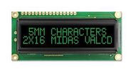 LCD, ALPHA-NUM, 16 X 2, GREEN