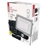 LED Floodlight ILIO with motion sensor, 21W, black, neutral white, EMOS