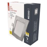 LED recessed luminaire NEXXO, square, silver, 7W, with change CCT, EMOS