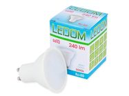 LED bulb GU10 230V 3W 240lm 3000K, LEDOM