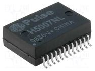 Transformer: LAN; SMD; 0÷70°C; 1dB; Number of ports: 1 PULSE