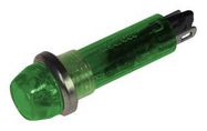 LED INDICATOR, PANEL, 8MM, GREEN, 240VAC