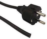 POWER CORD, CEE 7/7 PLUG-FREE END, 2M