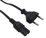 POWER CORD, CEE 7/16 PLUG-IEC C7, 1M