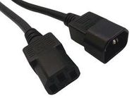 POWER CORD, IEC 60320 C13-C14, 0.5M