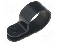 Fixing clamp; Cable P-clips; ØBundle : 16mm; W: 10mm; polyamide HELLERMANNTYTON