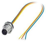 SENSOR CORD, 4P, M12 PLUG-FREE END, 0.5M