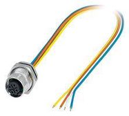 SENSOR CORD, 4P, M12 RCPT-FREE END, 0.5M