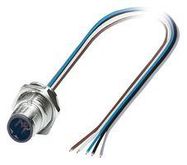 SENSOR CORD, 5P, M12 PLUG-FREE END, 0.5M