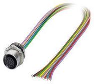 SENSOR CORD, 12P, M12 RCPT-FREE END