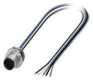 SENSOR CORD, 5P, M12 PLUG-FREE END, 0.5M