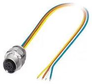 SENSOR CORD, 4P, M12 RCPT-FREE END, 0.5M