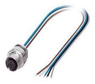 SENSOR CORD, 5P, M12 RCPT-FREE END, 0.5M