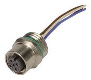 SENSOR CORD, 4P, M12 RCPT-FREE END, 0.5M