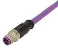 SENSOR CORD, 4P, M12 PLUG-FREE END, 1M