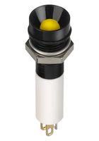 LED IND, 8MM RECE, BLACK, 24V TRI,IP67