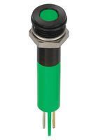 LED INDICATOR, PANEL, 8MM, GREEN, 12VDC