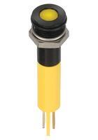 LED INDICATOR, PANEL, 8MM, YELLOW, 12VDC