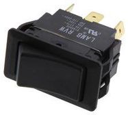 ROCKER SWITCH, DPST, 20A, 125VAC, BLACK