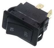 ROCKER SWITCH, DPST, 20A, 125VAC, BLACK