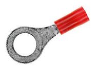 TERMINAL, RING TONGUE, 1/4", 16AWG, RED