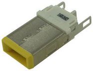 DC POWER PLUG, 10.7A, 25VDC, YELLOW