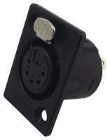 SOCKET, XLR, PANEL, BLACK, 5POLE