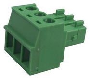 TERMINAL BLOCK, PLUGGABLE, 3POS, 16AWG