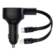 Car Charger Baseus Enjoyment with cable USB-C + Lightning 3A, 30W (Black), Baseus
