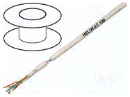 Wire; HELUKAT® 100,U/UTP; 4x2x26AWG; 5e; stranded; Cu; grey; 100m HELUKABEL
