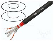 Wire; HELUKAT® 600A,S/FTP; 4x2x23AWG; 7; wire; Cu; PVC; black; 100m HELUKABEL