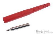 BANANA JACK, 15A, CRIMP/SOLDER, RED,PK10