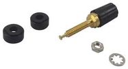 BINDING POST, TURRET, 15A, BLACK