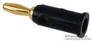 BANANA PLUG, 15A, SOLDERLESS, BLACK